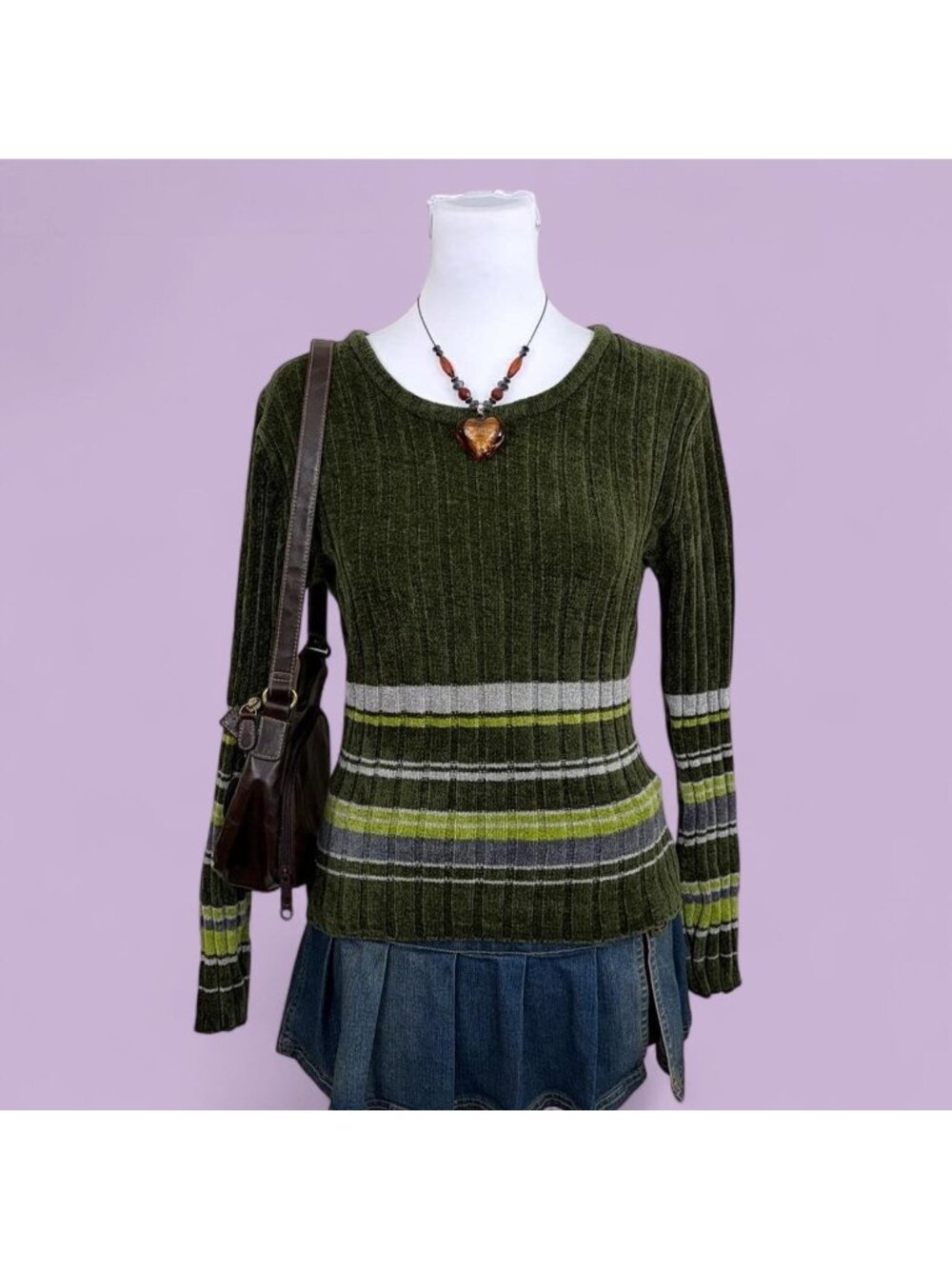 y2k striped grunge sweater
